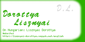 dorottya lisznyai business card